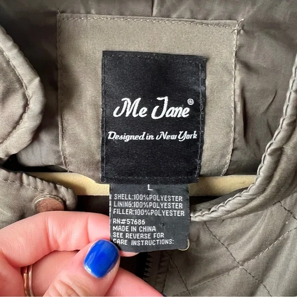 Me Jane Green Quilted Zip Up Jacket - Picture 5 of 9